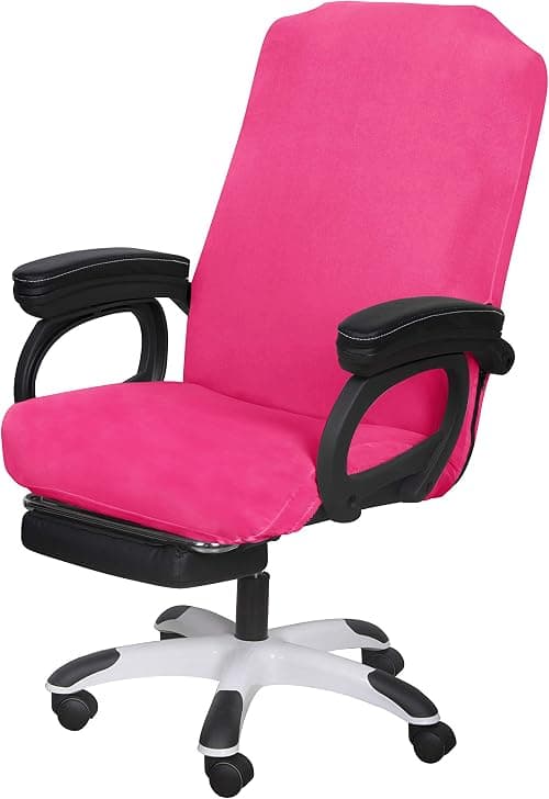 SARAFLORA Office Chair Cover - Medium, Dark Pink - Removable Computer Chair Cover with Zipper for Universal Rotating Chair Desk Chair Cover Chair Seat Washable Protector for Pet on Amazon.ae - Price Tracker