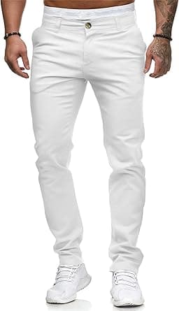 ALLABREVE Men's Chinos Casual Dress Pants Slim Fit Skinny Stretch Flat-Front Lightweight Comfort Slacks on Amazon.ae - Price Tracker