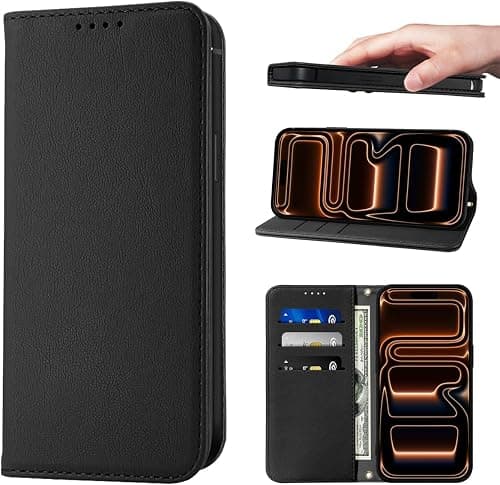 Wallet Case for iPhone 17 Pro Phone Cases Premium Leather PU Flip Cover Magnetic Shockproof Closure Book Design with Kickstand Feature & Card Slots iPhone 17 Pro(6.1") Case - Black on Amazon.ae - Price Tracker