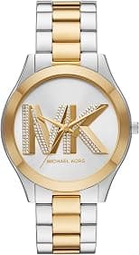 Michael Kors Runway Women's Three Hands Stainless Steel Quartz Watch, two-tone, Watch - Amazon.ae Price Tracker