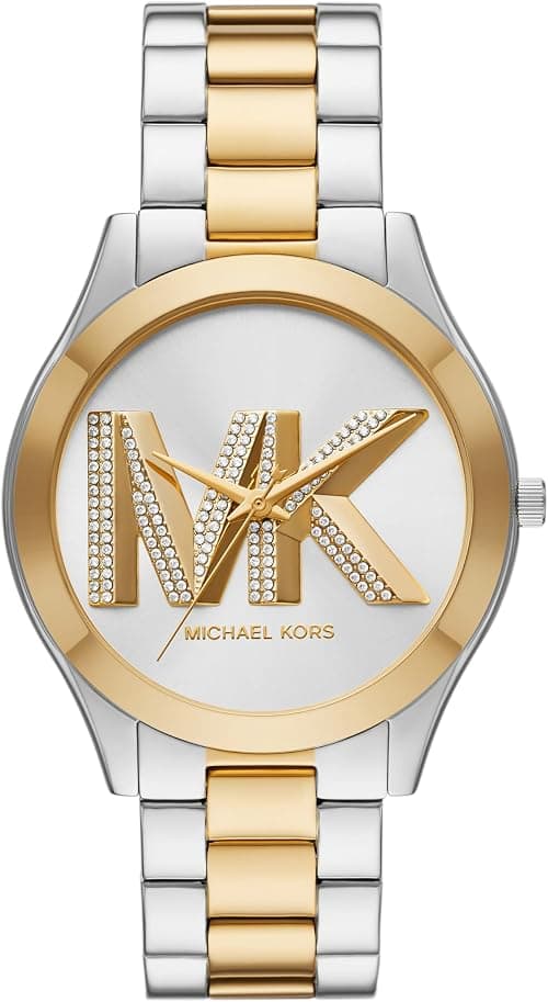 Michael Kors Runway Women's Three Hands Stainless Steel Quartz Watch, two-tone, Watch on Amazon.ae - Price Tracker