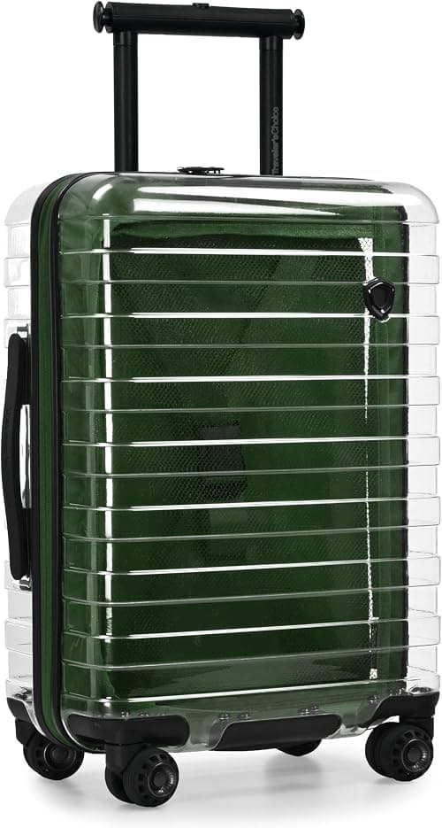 Traveler's Choice Millennial II Transparent Carry-On 22" Hardside Spinner Luggage on Amazon - Best Deal Finder
