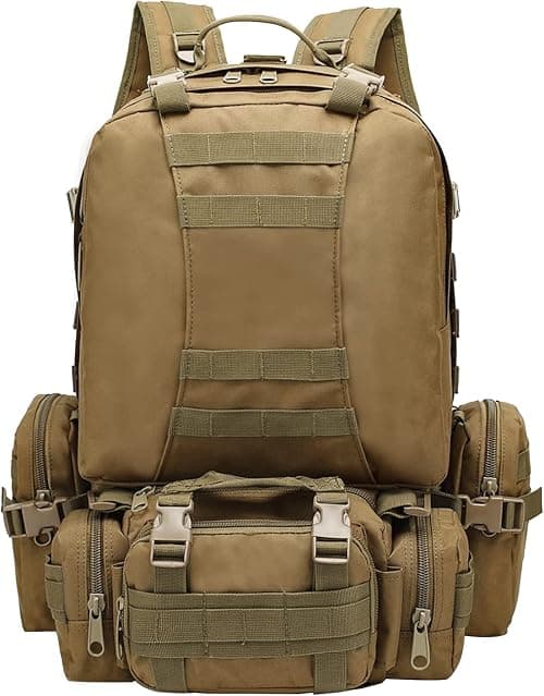 ANTARCTICA Tactical Backpack 50L-60L Molle Bag Rucksack suitable for hunting, backpacking, rucking, camping, and traveling. on Amazon.ae - Price Tracker