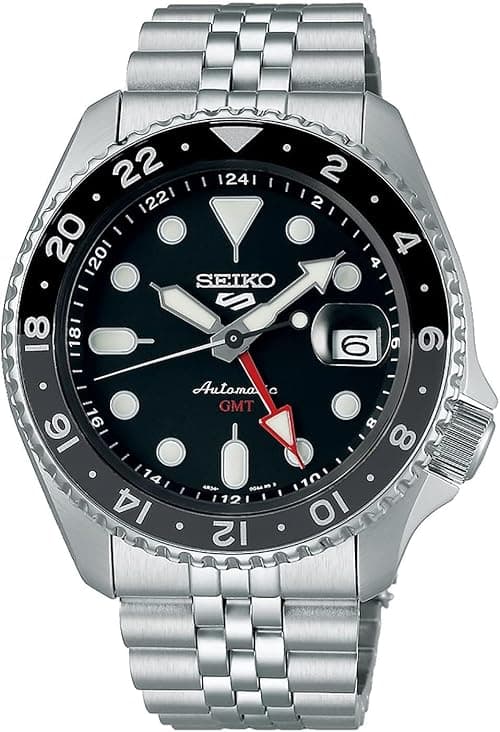 Seiko 5 Sports SSK GMT Black Dial Automatic Men's Watch SSK001K1 on Amazon.ae - Price Tracker