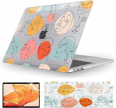Fancity Compatible with MacBook Air 15 inch Case 2023 2024 Release M3 A3114 M2 A2941 with Retina Display & Touch ID, Protective Plastic Hard Shell Case with Keyboard Cover & Screen Protector, Art Face on Amazon.ae - Price Tracker