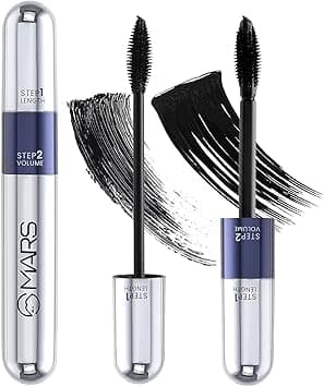 MARS Double Trouble Volumizing and Lengthening Mascara | 2-in-1 Mascara for Women | Long Lasting (15 ml) (Black) on Amazon.ae - Price Tracker