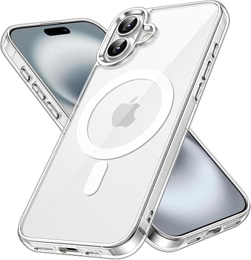 JETech Magnetic Case for iPhone 16 Plus 6.7-Inch Compatible with MagSafe, Shockproof Phone Bumper Cover, Anti-Scratch Clear Back (Clear) on Amazon - Best Deal Finder