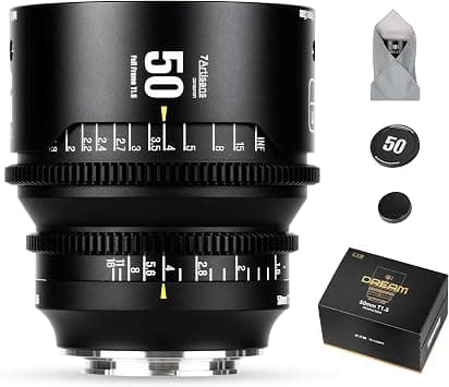 7artisans 50mm T1.5 Dream Series Professional Cinema Lens, Large Aperture, Full-Frame, Compatible with Sony A7 Series FX3 A7S3 A7M3 A7M4, Black on Amazon.ae - Price Tracker