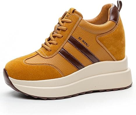 Women's Trainers with Wedge Heel 10 cm Platform Casual Shoes Fashion Wedges Trainers Comfortable Non-Slip Trainers on Amazon.ae - Price Tracker