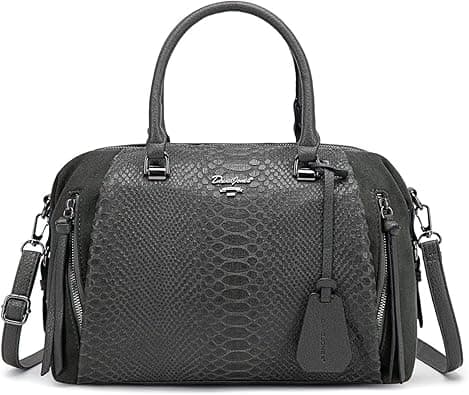 David Jones - Women's Bowling Handbag - Women's Bag PU Leather Snake - Elegant Handbag - Shoulder Bag Many Compartments Multiple Pockets - Shoulder Bag Tote Shopper Fashion Elegant on Amazon.ae - Price Tracker