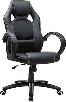 Songmics Office Chair, Gaming Chair, Desk Chair, Computer Chair, Swivel Chair With Tilting Mechanism, Work Chair, Height Adjustable, Black Obg56B on Amazon.ae - Price Tracker