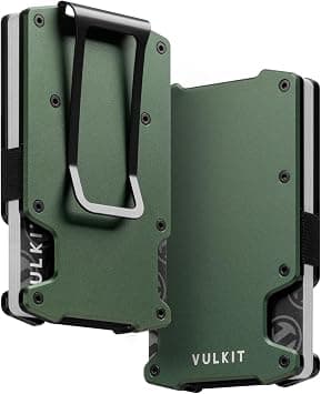 VULKIT Men's Minimalist Wallet RFID Blocking Metal Wallet with Money Clip Holds Up to 15 Cards على Amazon.ae - متتبع الأسعار