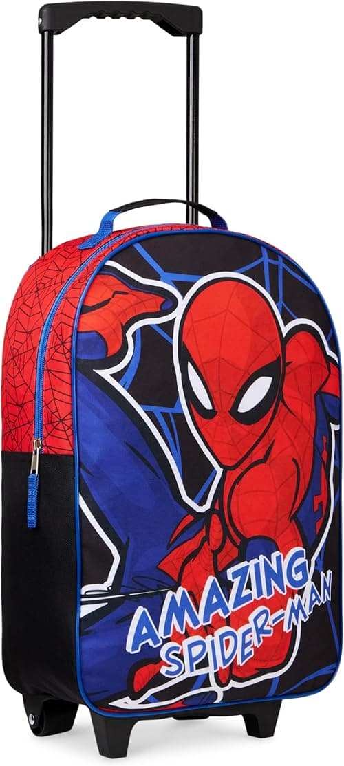 Marvel Kids Suitcase for Boys Foldable Trolley Hand Luggage Bag Carry On Avengers Travel Bag with Wheels Cabin Bag Wheeled Bag with Handle Spiderman Trolley Suitcase Boys on Amazon - Best Deal Finder