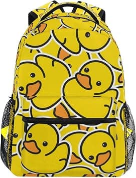 Mnsruu Cute Yellow Duck School Backpack for Boys Girls Kids Travel Bag Bookbag, Multicolour, OneSize, Children's Backpack على Amazon.ae - متتبع الأسعار