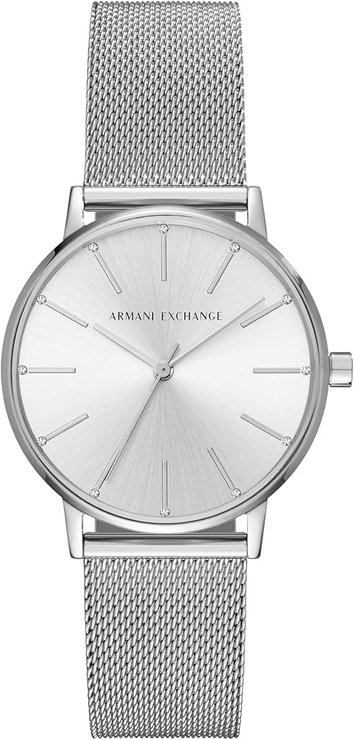 Armani Exchange Three-Hand Stainless Steel Women's Watch, 36mm Case Size, Stainless Steel or Leather Strap on Amazon.ae - Price Tracker