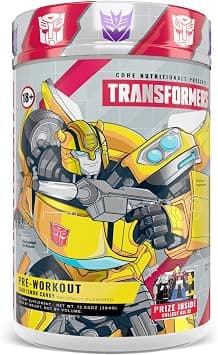 Core Nutritionals | Transformers Energon Pre Workout Nutritional Supplement Formula (Free Prize Inside - Bumblebee) (20 Servings, Sour Lemon Candy) on Amazon.ae - Price Tracker