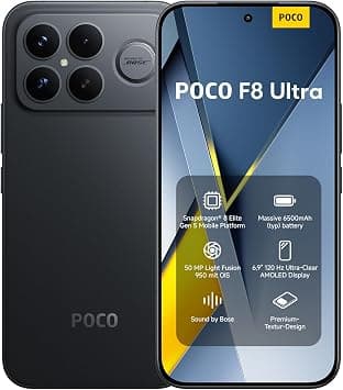 Xiaomi POCO F8 Ultra 16+512GB,Snapdragon 8 Elite Gen 5 Mobile Platform,6.9" 120Hz POCO HyperRGB AMOLED display,Massive 6500mAh (typ) battery,Black-UAE Type Approved on Amazon.ae - Price Tracker