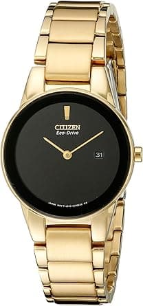 Citizen Eco-Drive Women's GA1052-55E Axiom Analog Display Gold Watch on Amazon.ae - Price Tracker