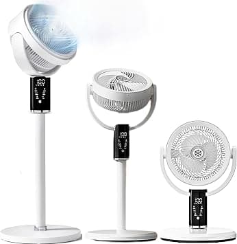 Pedestal Fans, 8" Oscillating Fan For Bedroom, Standing Floor Fan With Remote, 180° Up & Down Adjustable, Air Circulator Fan, Height Adjustable, 8 Hour Timing Set, 8 Speeds, Bedroom Study Room Office on Amazon.ae - Price Tracker