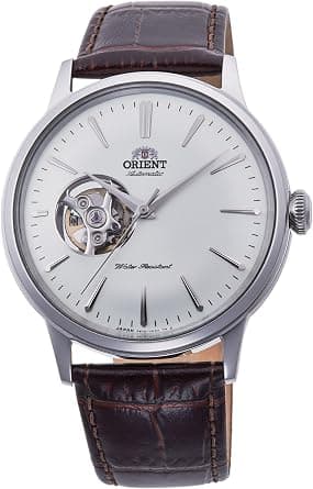Orient 'Bambino Open Heart' Japanese Automatic Stainless Steel and Leather Dress Watch on Amazon.ae - Price Tracker
