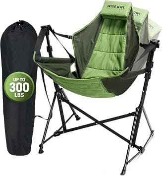 Wise Owl Outfitters Ultimate Comfort Camping Hammock Chair - Adjustable Height, Backrest, and Padded Seat - Perfect for Short & Tall Adventurers - Green on Amazon.ae - Price Tracker
