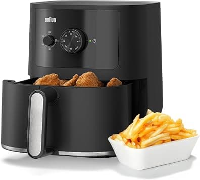 Braun MultiFry 3 Air Fryer, 4.3 L Capacity, Air Oven, Temperature Control 80-200°, RealAir Technology, Auto-Off, 1500 Watts, Fry, Bake, Grill, Roast, Toast, Reheat - AirFryer HF 3000 - Black on Amazon - Best Deal Finder
