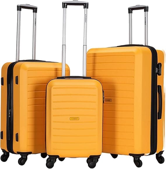 STARGOLD Trolley Bag Luggage 3 PCS Set ABS HardSide Luggage Bag with Lockable System Travel Bag-T84DB on Amazon.ae - Price Tracker