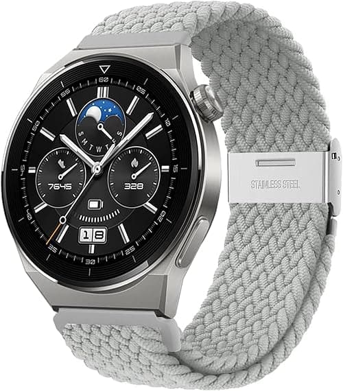 XMUXI Compatible with Braided Nylon Watch Band GT6 Pro GT 6 GT5 GT4 GT3 46mm Strap, Amazfit GTR 4 Woven Cloth 22mm Bands Adjustable Elastic Belt for Venu 3 Vivoactive 4 Bip5 على Amazon.ae - متتبع الأسعار
