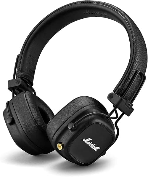 Marshall Major IV Bluetooth Headphones - Foldable Wireless Headphones Bluetooth With 80 Hours of Playtime - Black on Amazon.ae - Price Tracker