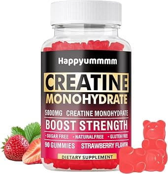 Happyummmm Creatine Monohydrate Gummies 5000mg for Men & Women, Creatine Monohydrate Chews to Strengthen Muscle, Build Muscle, Increase Energy, Supplement على Amazon.ae - متتبع الأسعار