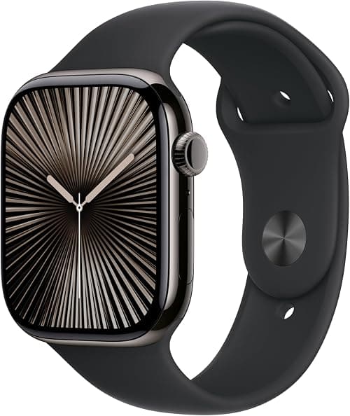 Apple Watch Series 10 GPS + Cellular 46 mm Smartwatch with Slate Titanium Case with Black Sport Band - M/L. Fitness Tracker, ECG App, Always-On Retina Display, Water Resistant on Amazon - Best Deal Finder