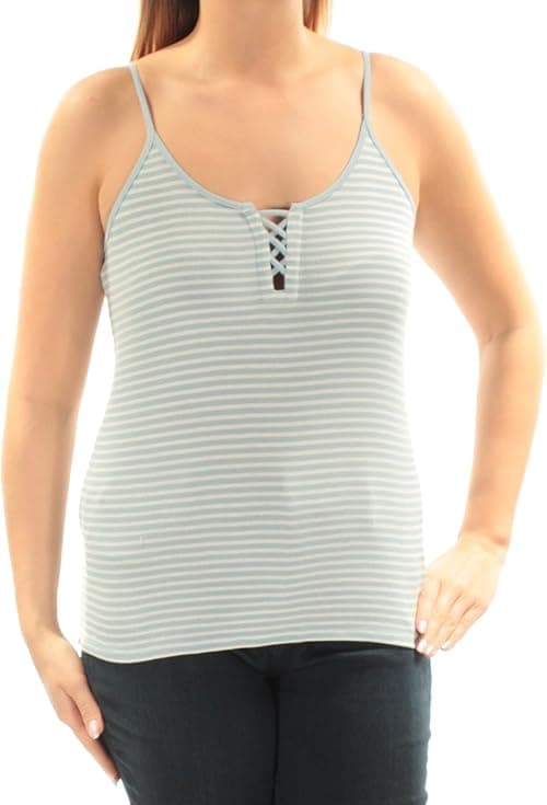 Denim & Supply Ralph Lauren Womens Ribbed Knit Striped Tank Top Blue L on Amazon.ae - Price Tracker