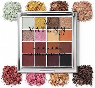 Vatenn Italy Limited Edition Eyeshadow Palette - 16 Highly Pigmented Matte & Shimmer Shades, Vegan & Cruelty-Free, Long-Lasting Professional Makeup Palette 1022 on Amazon.ae - Price Tracker
