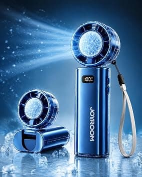 JOYROOM Portable Handheld Fan, Ice Cooling Plate, Foldable, LED Display 1Year Warranty Blue on Amazon.ae - Price Tracker