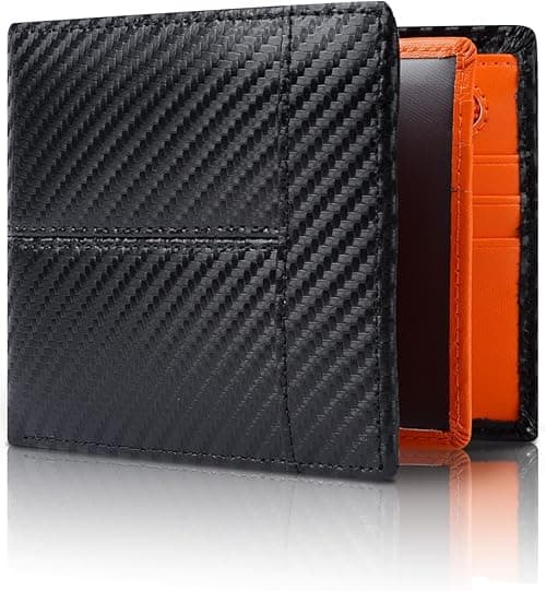 Mens Wallet RFID Genuine Leather Bifold Wallets For Men, ID Window 16 Card Holders Gift Box on Amazon.ae - Price Tracker