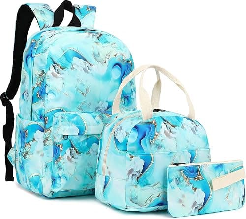 Girls School Backpacks for Kids Teens, 3-in-1 School Bag Bookbags Set with Lunch Bag Pencil Case on Amazon.ae - Price Tracker