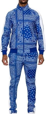 G-Style USA Men's Zipper Jacket Drawtsring Waistband Sweatpants Tracksuit Set on Amazon.ae - Price Tracker