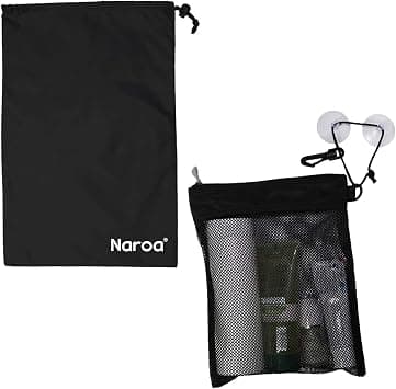 Naroa Waterproof Multifunctional Toiletry Shower Bag for Gym, Travel, Business and Foldable Portable Hanging Bathroom Mesh Caddy with Wet & Dry Storage Suction Hook Tote for Men Women على أمازون - دليلك لأفضل العروض