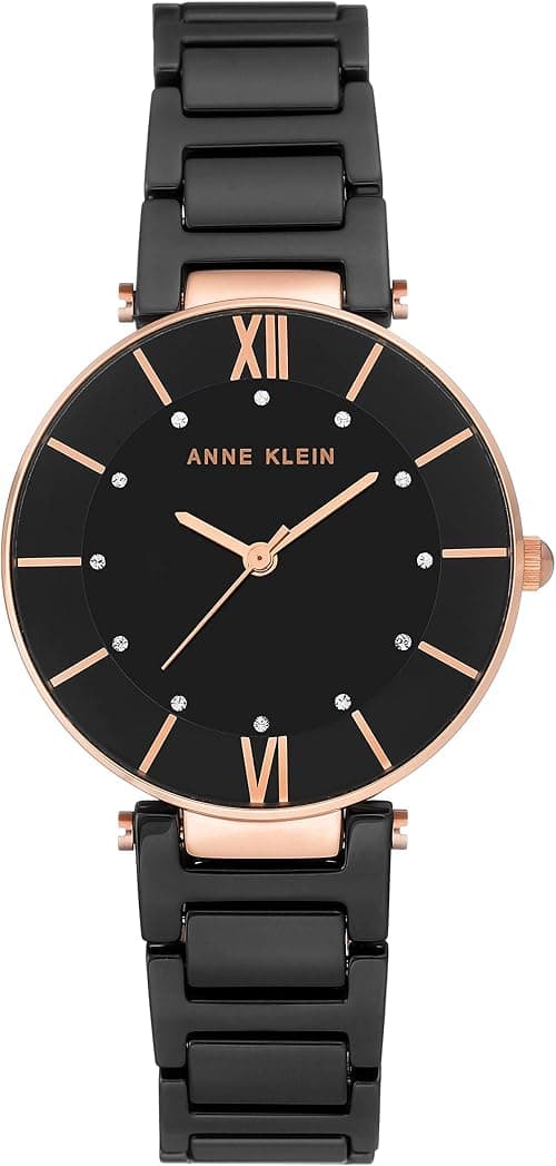 Anne Klein Women's AK/3266 Premium Crystal Accented Ceramic Bracelet Watch على Amazon.ae - متتبع الأسعار