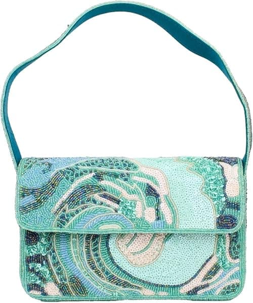 Dollars Fashion Handcrafted Beaded Bag ST11, Luxury Satin Clutch with Beads Embroidery, Elegant Bridal Purse for Wedding, Formal Party Crossbody Handbag, Unique Floral Gift for Women on Amazon.ae - Price Tracker