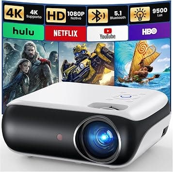 Mini Projector 4K, HAPPRUN H1 Full HD Projector with Bluetooth – Native 1080P Portable Outdoor Projector with Speaker, Compatible with Smartphone, HDMI, USB, AV, TV Stick, PS5 for Home Cinema, Bedroom on Amazon.ae - Price Tracker