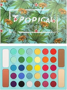 docolor Eyeshadow Palette Shimmer Matte Highly Pigmented Eye Shadow Natural Warm Glitter Long Lasting Waterproof, Professional Contour & Highlight Powder Tropical Makeup Palette (34 Color) on Amazon.ae - Price Tracker