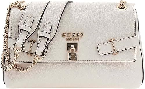 GUESS Yesba Convertible Xbody Flap Shoulder Bag Cream White Cream on Amazon.ae - Price Tracker