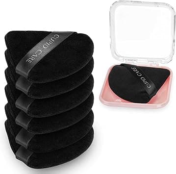 6 Pcs Triangle Powder Puff with 2 Travel Cases, Setting Powder Puffs for Face Powder and Foundation, Soft Velour Makeup Puff for Loose Powder Body Powder, Skin-Friendly, Beauty Makeup Tools on Amazon.ae - Price Tracker