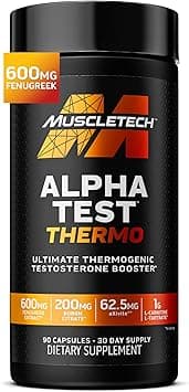 MuscleTech Thermogenic Testosterone Booster for Men, AlphaTest Thermo - T-Boost Mens Supplement with Tribulus Terrestris - Male Gym Workout Supplements for Muscle Growth, Stamina & Energy - 90 Pills on Amazon.sa - Price Tracker