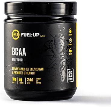 BCAA Supplement for Muscle Growth & Recovery | 2:1:1 Ratio | 10g BCAA per Serving | Fruit Punch Flavor | Pre, Intra & Post-Workout Support | 25 Servings | Fuel Up by Kcal on Amazon.ae - Price Tracker