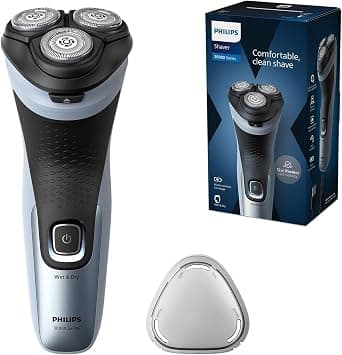 Philips Electric Shaver Series 3000X - Wet & Dry Electric Shaver for Men in Celestial Blue, with SkinProtect Technology, Pop-up Beard Trimmer, Ergonomic Men's Shaver (Model X3053/00) على Amazon.ae - متتبع الأسعار