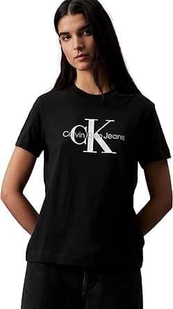 Calvin Klein Jeans Womens Monologo Regular Tshirts Classic on Amazon.ae - Price Tracker