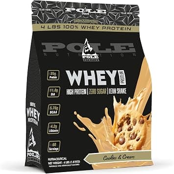 Pole Nutrition Whey Protein | Lean Muscle Shake | High Protein, Zero Sugar (1.81 Kg) | Supports Recovery & Muscle Growth (4 Lbs, COOKIE & CREAM) على Amazon.ae - متتبع الأسعار