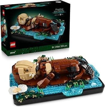 LEGO Ideas Floating Sea Otters - Building Set for Adults - 3D Display Model w/Otter & Pup Animal Figures - DIY Shelf or Room Decor - Arts & Crafts Gift Idea - 21366 - Amazon.sa Price Tracker